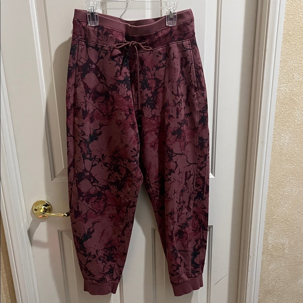 JoyLab Burgundy Tie-Dye Joggers